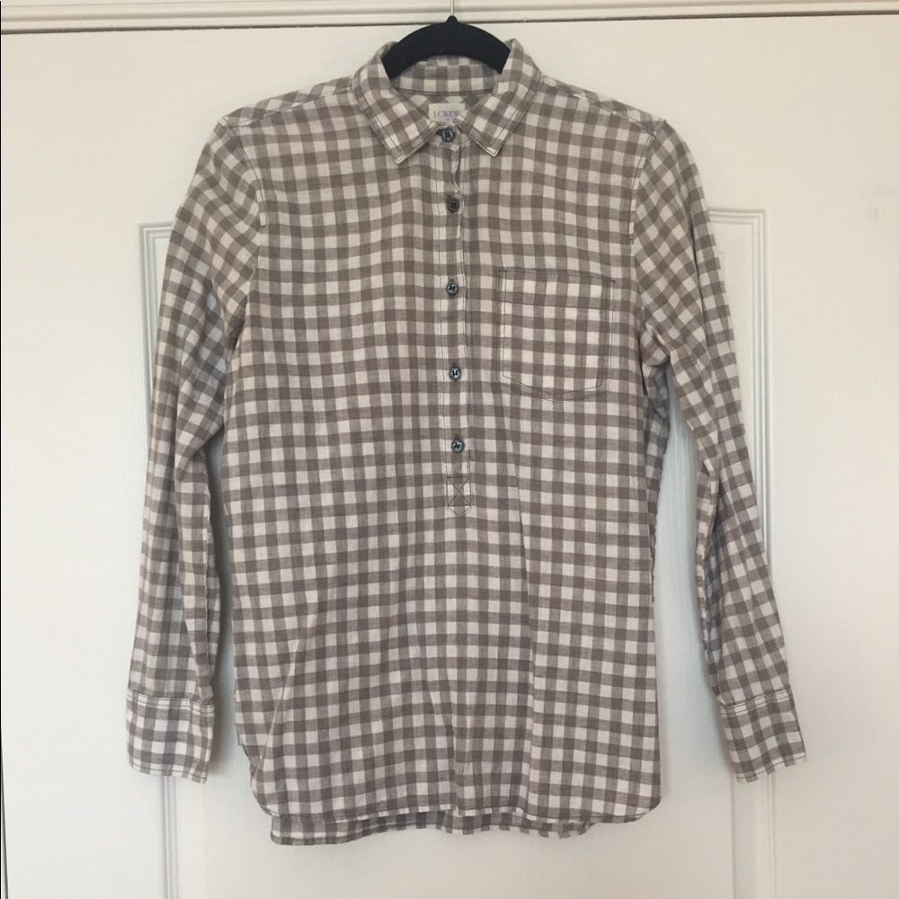 J. Crew boy fit half button down